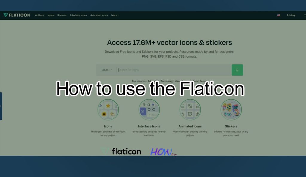 How to use the site flaticon