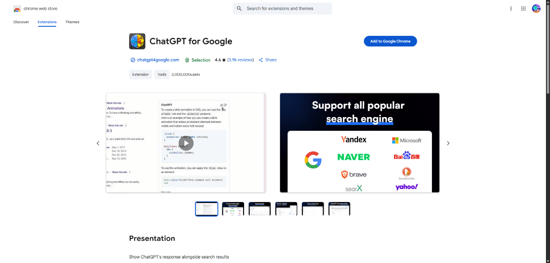ChatGPT for Chrome